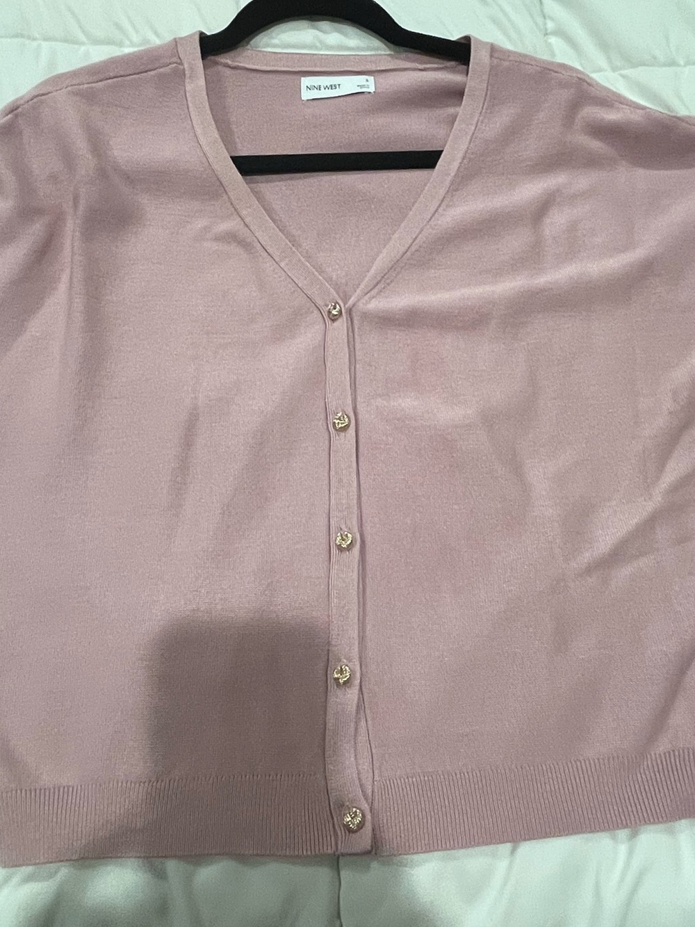 Nine West Lightweight Dolman Cardigan small v neck loose new - Picture 2 of 3